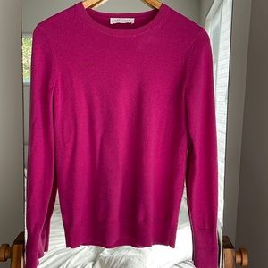 Everlane crew neck cashmere sweater, pink